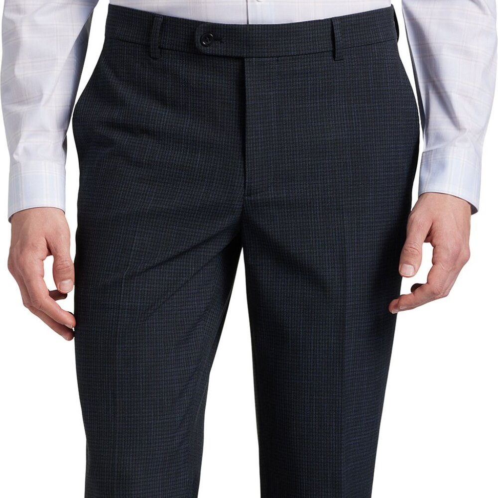 Wilke-Rodriguez Men's Slim Fit Suit Separate Pants 48 x 32 NWT Navy Blue Black